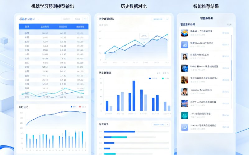 华体会AI智能分析引擎界面，展示机器学习预测模型输出、历史数据对比图表和智能推荐结果面板